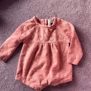 BABY HEART SWEATER ROMPER Janie and Jack size 3-6 maths